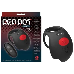 Red Dot Rings - V3 -  USB Rechargeable Vibrating Cock & Ball Ring with Remote