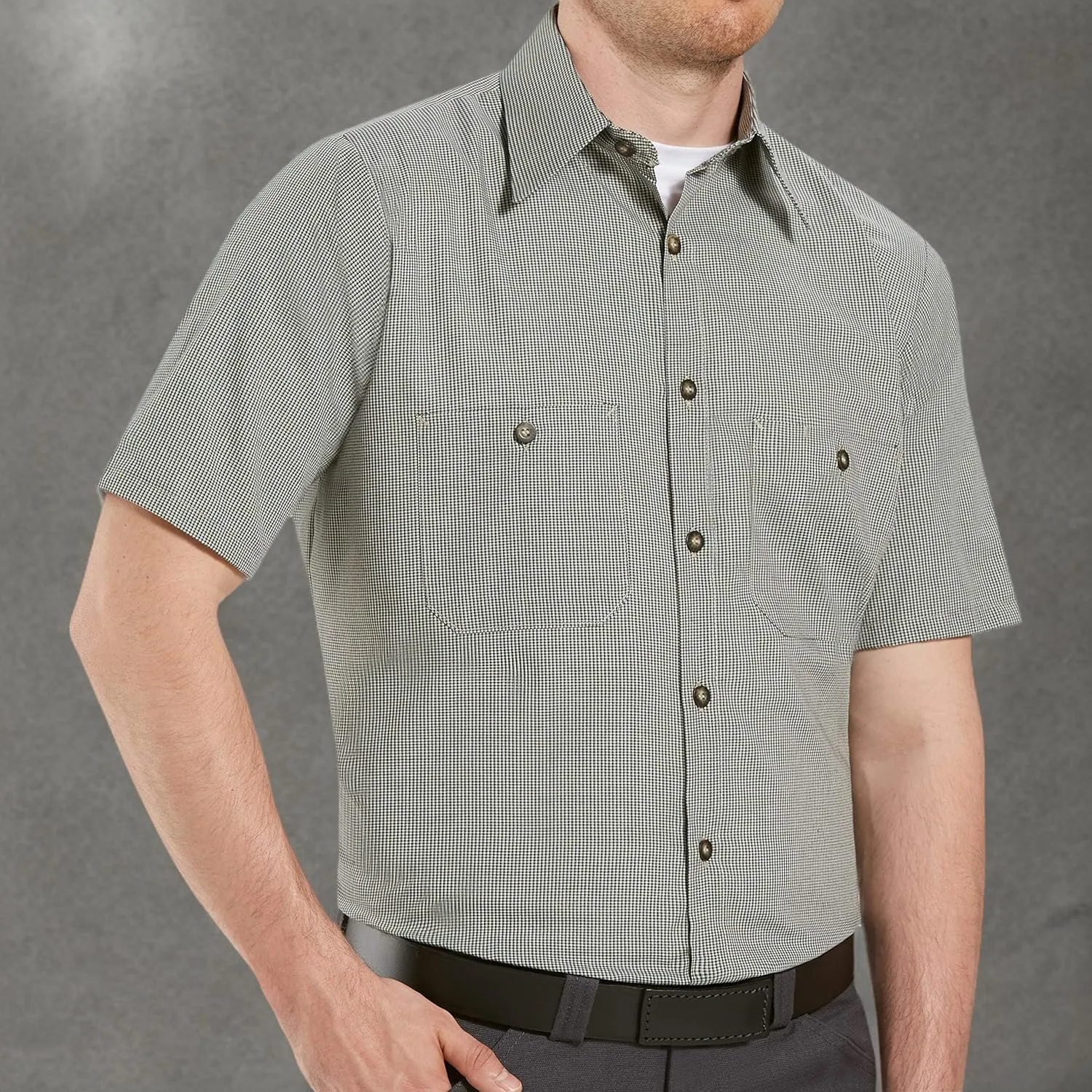Red Kap Men's Performance Tech 2 Piece Lined Collar Shirt