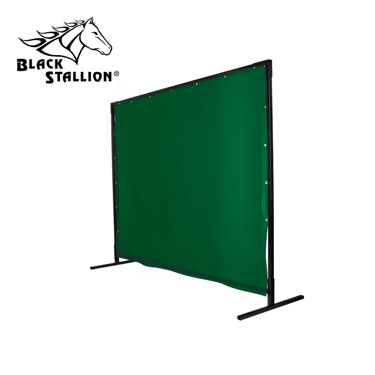 Revco 6X8VSQF1-GRN 14 mil. 6' x 8' Green Heavy-Duty QuickFrame™ Welding Screen & Frame (1 Set)