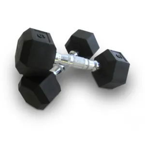 RUBBER HEX D/BELL 10KG