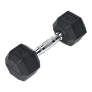 Rubber Hex Dumbbell - 12 lb