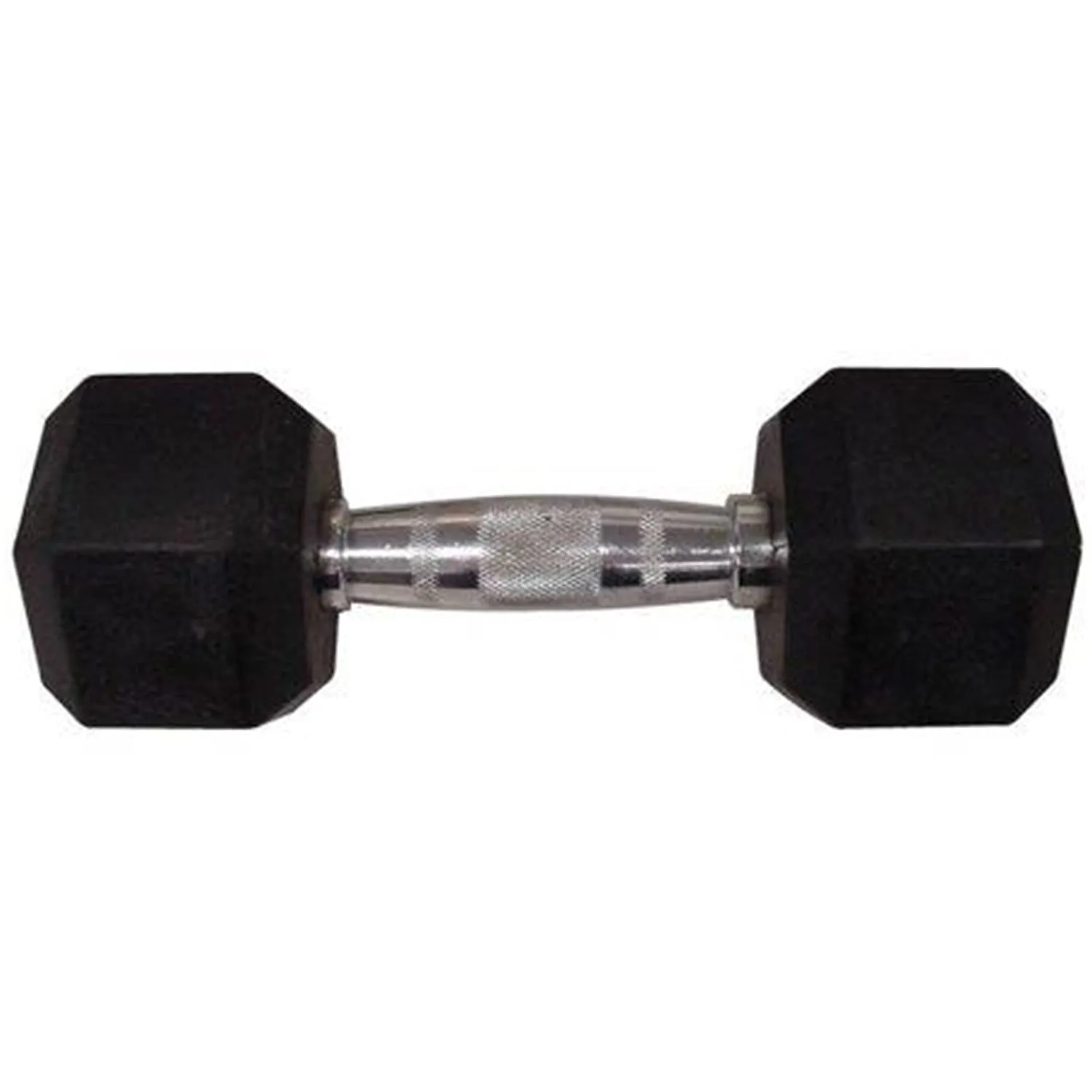 Rubber Hex Dumbbell - 20 LB, Silver (DRH20