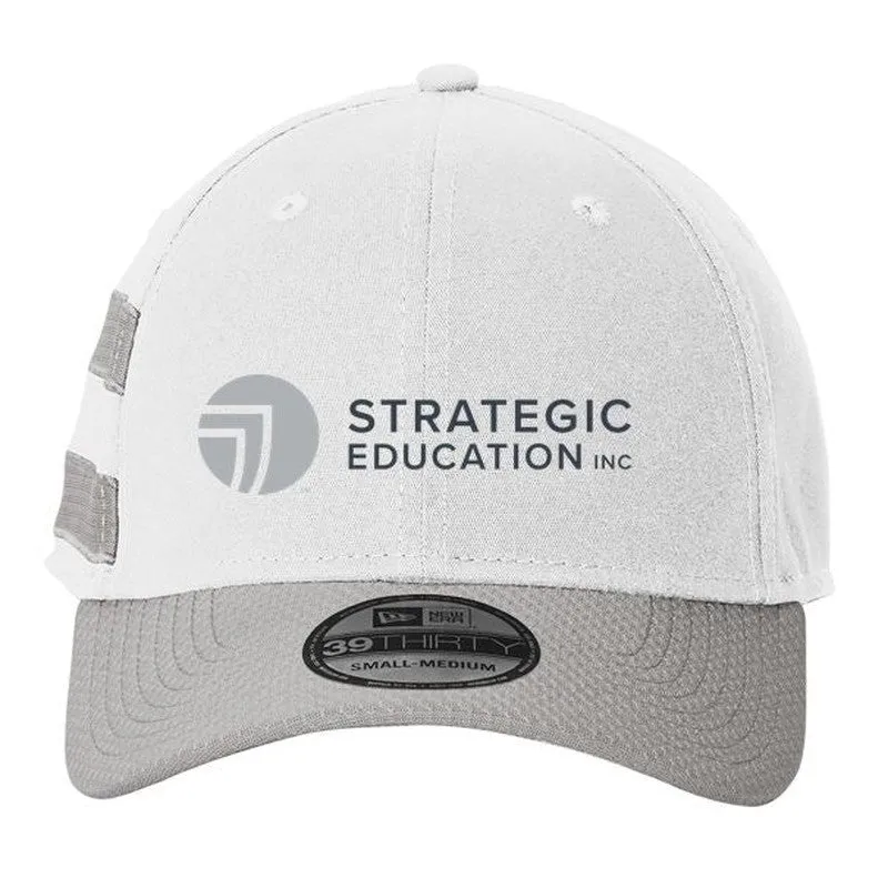 SEI New Era Stretch Cotton Striped Cap-White/ Grey