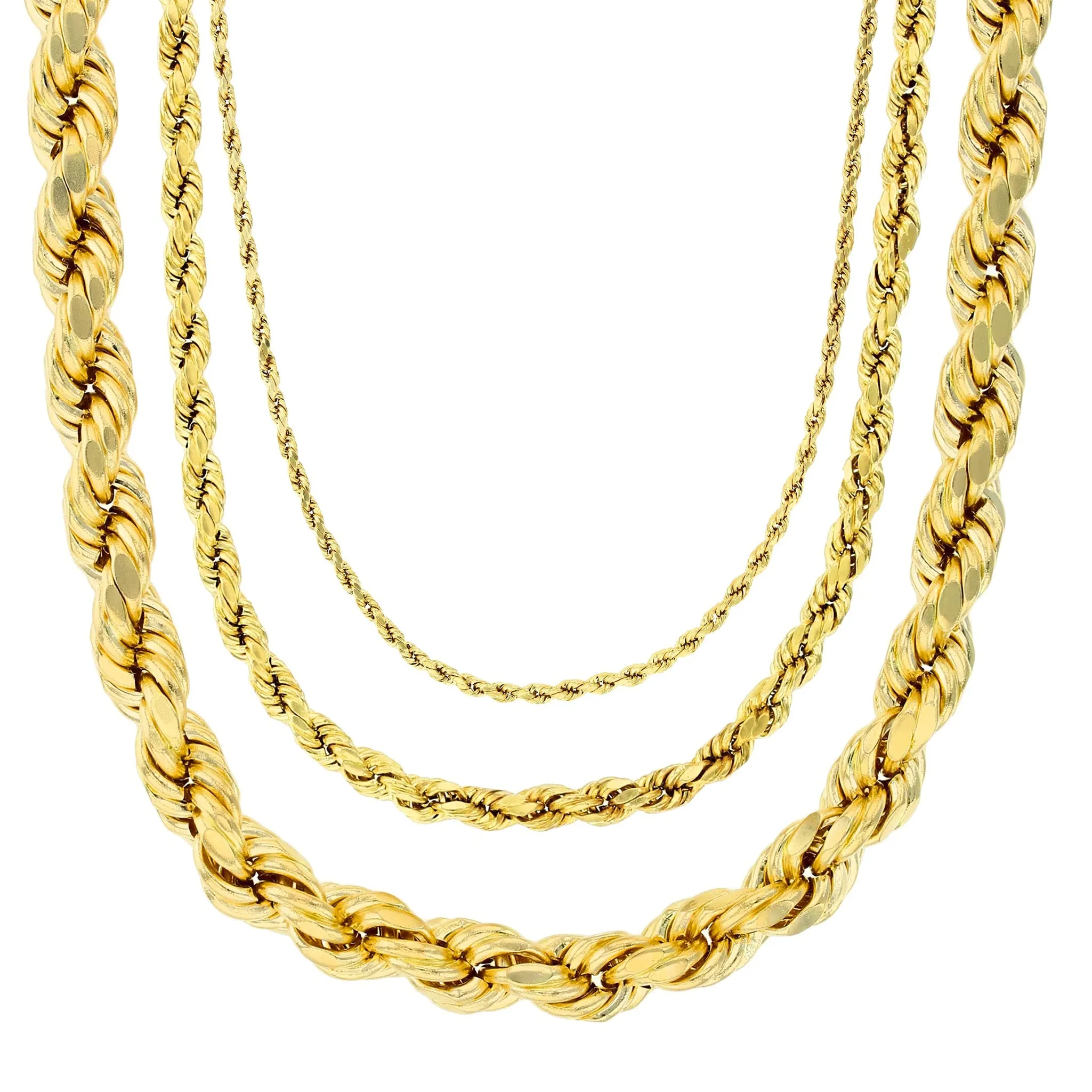 Semi-Solid Rope Chain (14K)