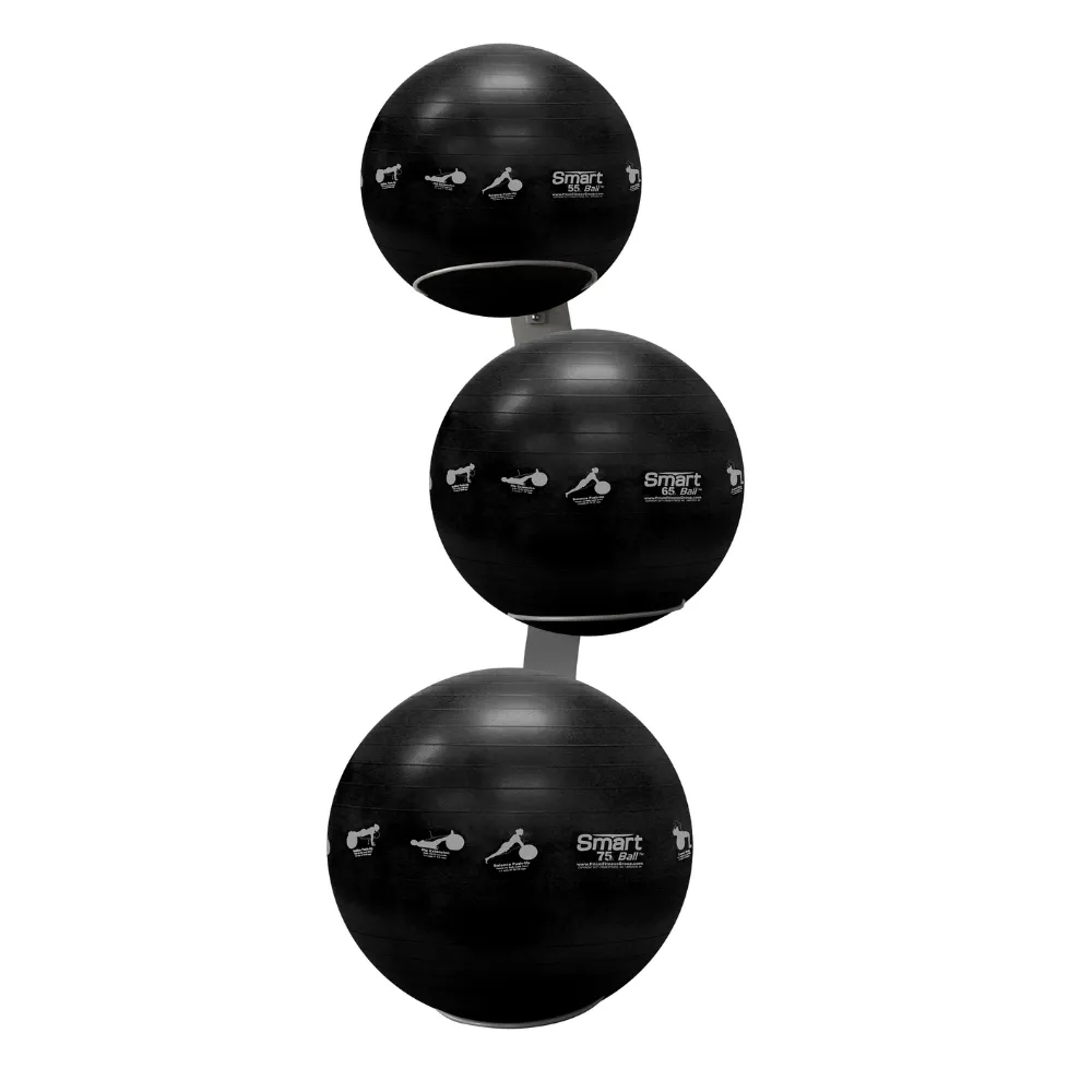Studio Line Self-Guided Stability Ball Rack, Wall Mounted Rack