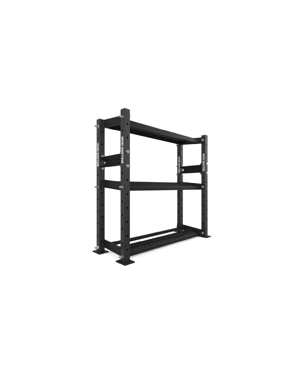 The Bulldog Gear - Hex Dumbbells 2.0 275kg Set (2.5kg to 25kg)   Storage System - 120cm