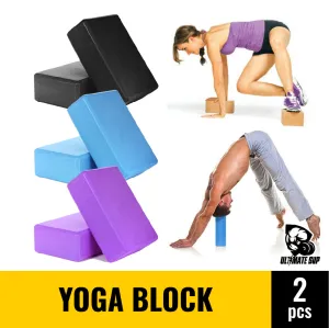 Ultimate Sup 2 Pcs Yoga Block | Yoga Brick for Yoga Pilates Exercises & Stretching