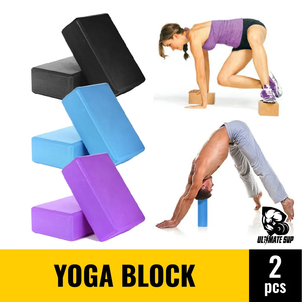 Ultimate Sup 2 Pcs Yoga Block | Yoga Brick for Yoga Pilates Exercises & Stretching